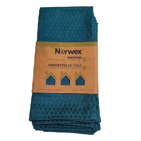 Norwex Kitchen Nwt Norwex Reusable Napkins Dark Teal Color Set Of 4